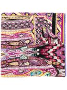 Etro Printed Scarf, Women's, Pink/purple, Silk