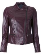 Sylvie Schimmel 'motard Glove Prune' Jacket, Women's, Size: 40, Pink/purple, Lamb Nubuck Leather