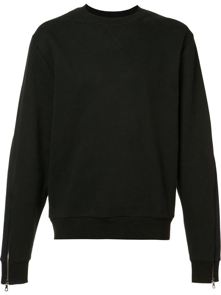 Mostly Heard Rarely Seen Zipped Sleeves Sweatshirt, Men's, Size: Large, Black, Cotton
