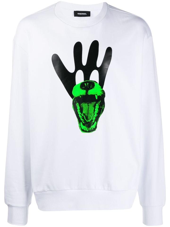 Diesel Caricature Print Sweatshirt - White