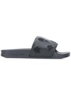 Y-3 Embroidered Sliders - Black