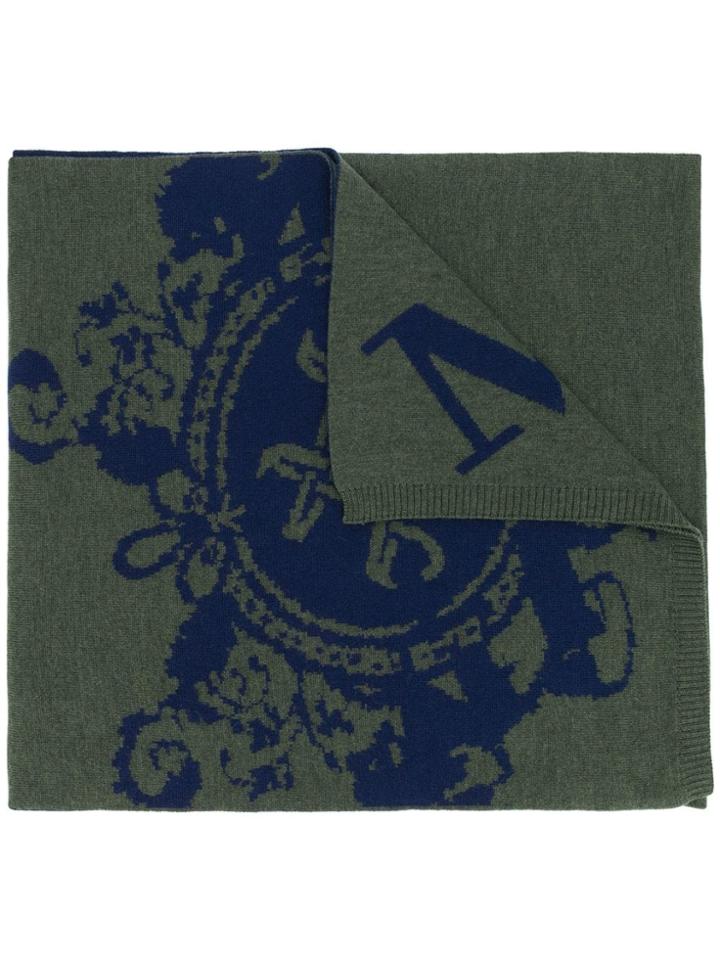 Mr & Mrs Italy Logo Knitted Scarf - Green