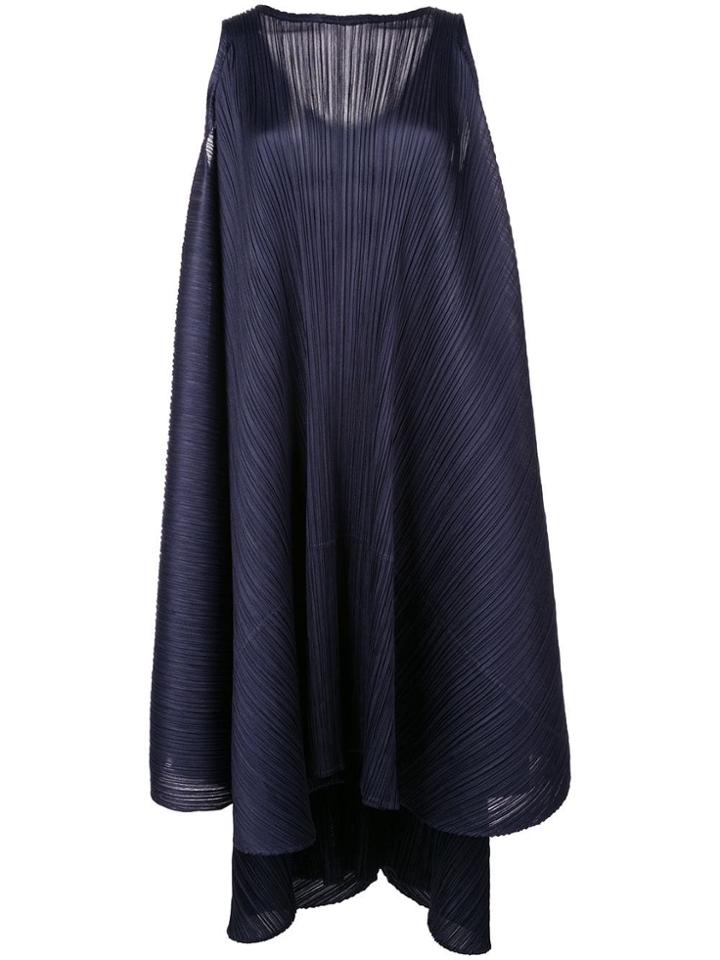 Pleats Please Issey Miyake Pleated Shift Dress - Blue