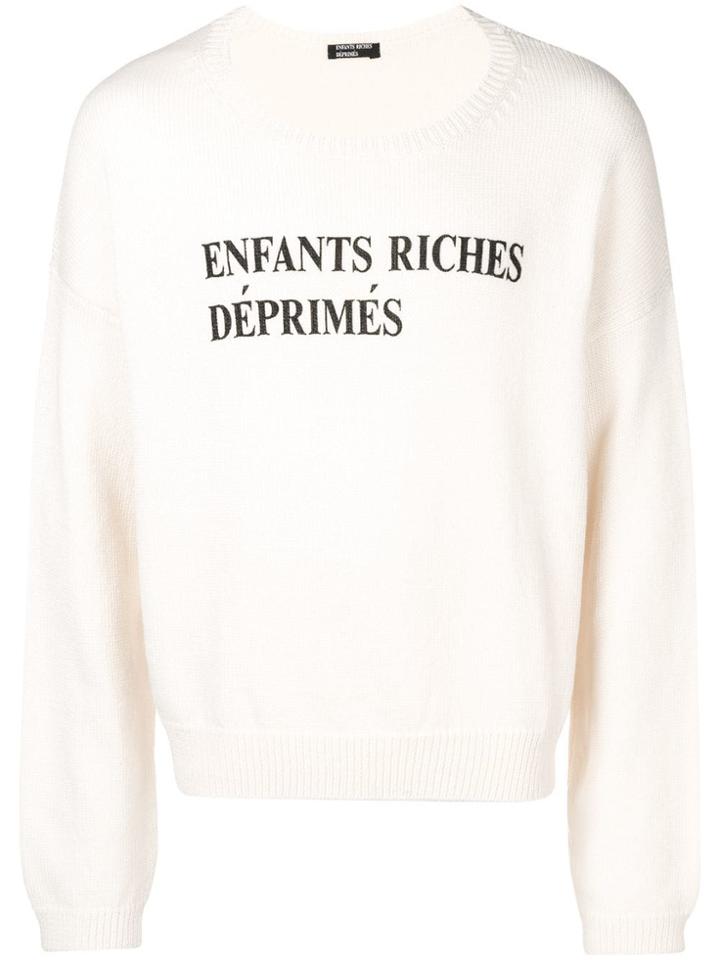 Enfants Riches Déprimés Logo Printed Jumper - White