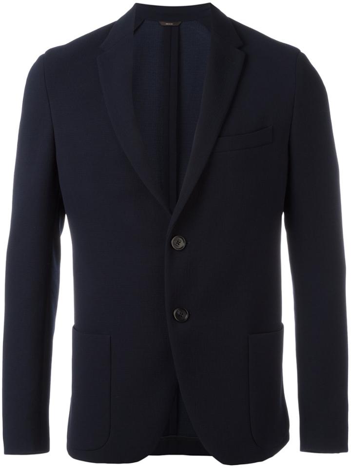 Fendi Embossed Blazer - Blue