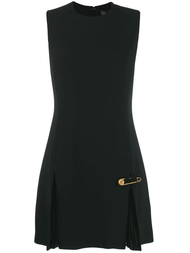 Versace Sleeveless Safety Pin Dress - Black