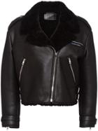 Prada Off-centre Zipped Jacket - Black