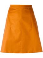 Andrea Marques - A-line Skirt - Women - Cotton/spandex/elastane - 38, Yellow/orange, Cotton/spandex/elastane