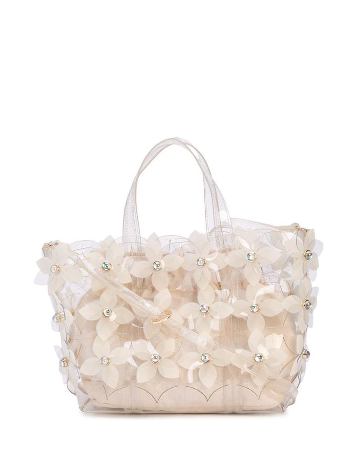 Zac Zac Posen Floral Bouquet Shopper Bag - White