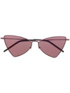 Saint Laurent Eyewear Triangular Frame Sunglasses - Pink