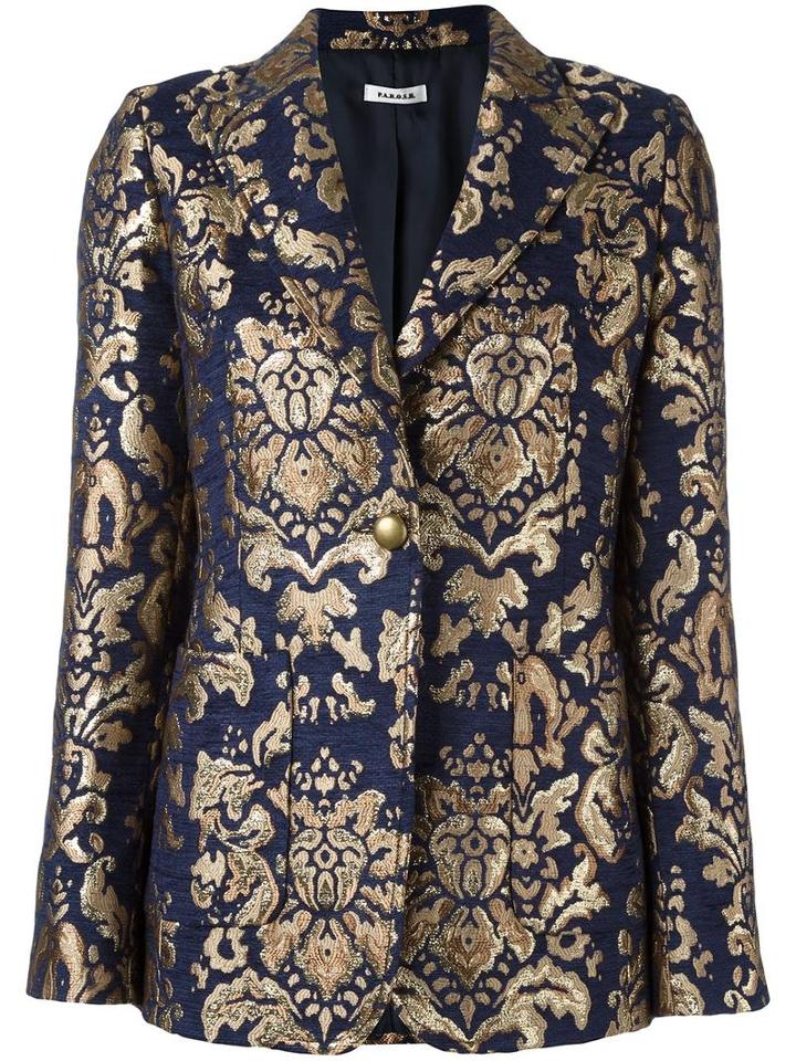 P.a.r.o.s.h. 'paperwall' Jacket, Women's, Size: Xs, Blue, Acrylic/polyester/acetate/viscose