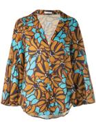 Tome Floral Print Blouse - Brown