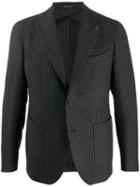 Tagliatore Houndstooth Check Suit Jacket - Blue