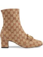 Gucci Gg Ankle Boot With Double G - Neutrals