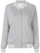 Karl Lagerfeld Reversible Knit Bomber Jacket - Grey
