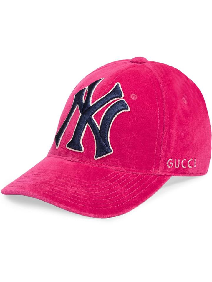 Gucci Baseball Hat With Ny Yankees&trade; Patch - Pink