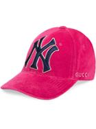 Gucci Baseball Hat With Ny Yankees&trade; Patch - Pink