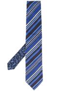 Etro Striped Pointed Tie - Blue