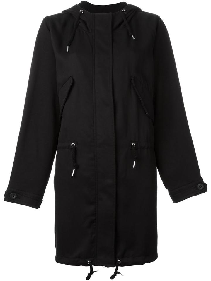 Diesel Hooded Parka, Women's, Size: L, Black, Lyocell/cotton