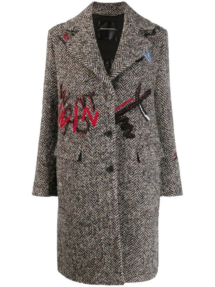 Ermanno Scervino Bouclé Wool Coat - Grey