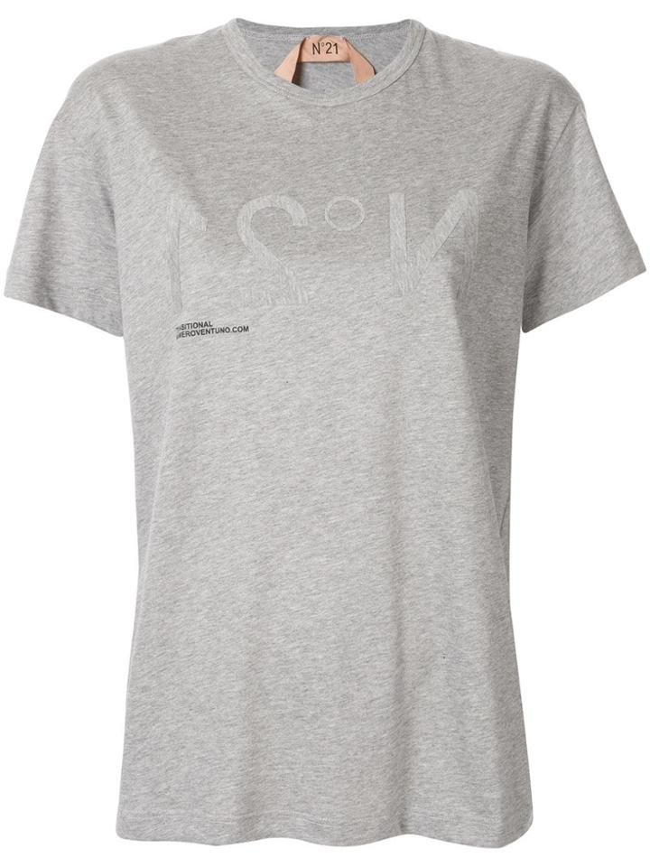 Nº21 Logo Oversized T-shirt - Grey