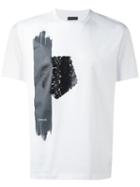 Z Zegna Logo Print T-shirt, Size: Medium, White, Cotton