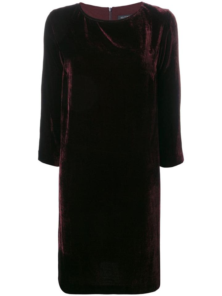 Antonelli Velvet Slip-on Dress - Brown