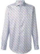 Etro Paisley Print Shirt, Men's, Size: 44, Blue, Cotton