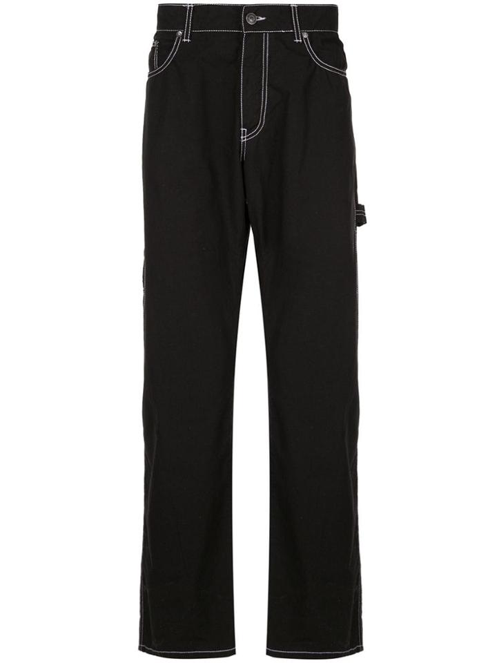 Msgm High Waisted Loose Fit Jeans - Black