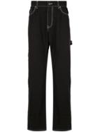 Msgm High Waisted Loose Fit Jeans - Black