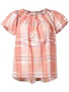 Ulla Johnson - Off-shoulder Plaid Blouse - Women - Cotton - 4, Women's, Pink/purple, Cotton
