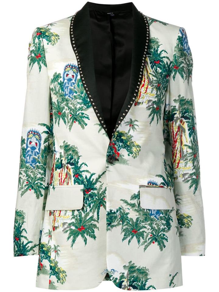 R13 Tropical Pattern Blazer - Neutrals