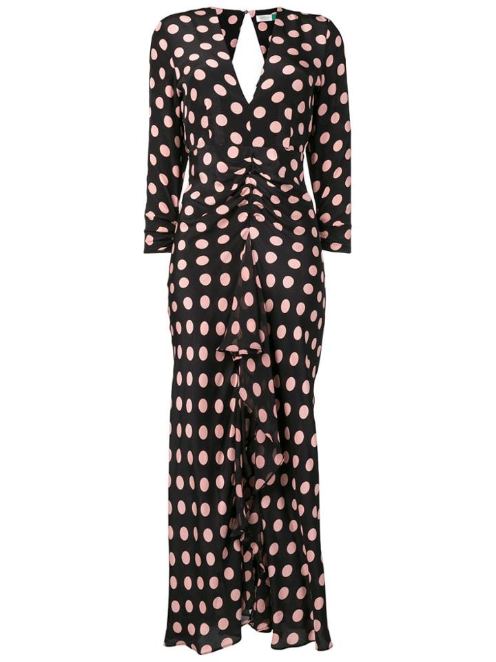 Rixo London Polka Dot Print Dress - Black