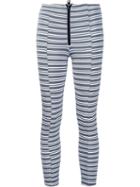 Lisa Marie Fernandez 'hannah' Striped Leggings, Women's, Size: Iv, Black, Nylon/spandex/elastane