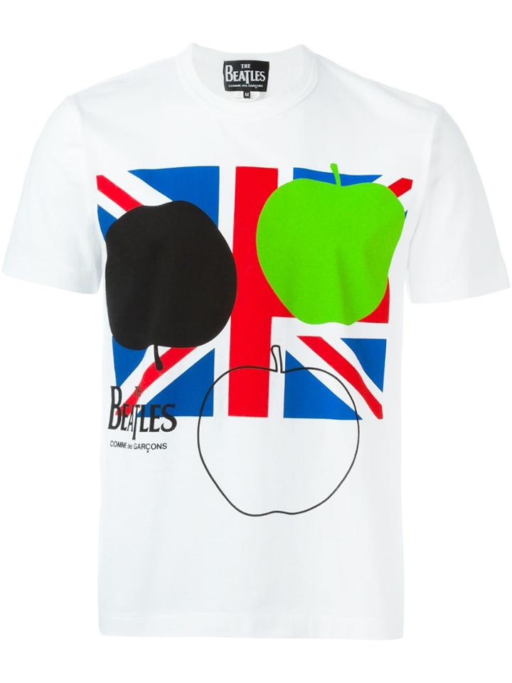 The Beatles X Comme Des Garçons Union Jack Print T-shirt - White
