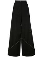 Tome Wide-leg Trousers - Black