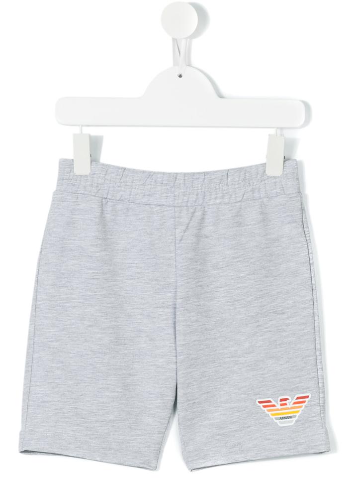 Armani Junior - Track Shorts - Kids - Cotton/spandex/elastane - 10 Yrs, Grey