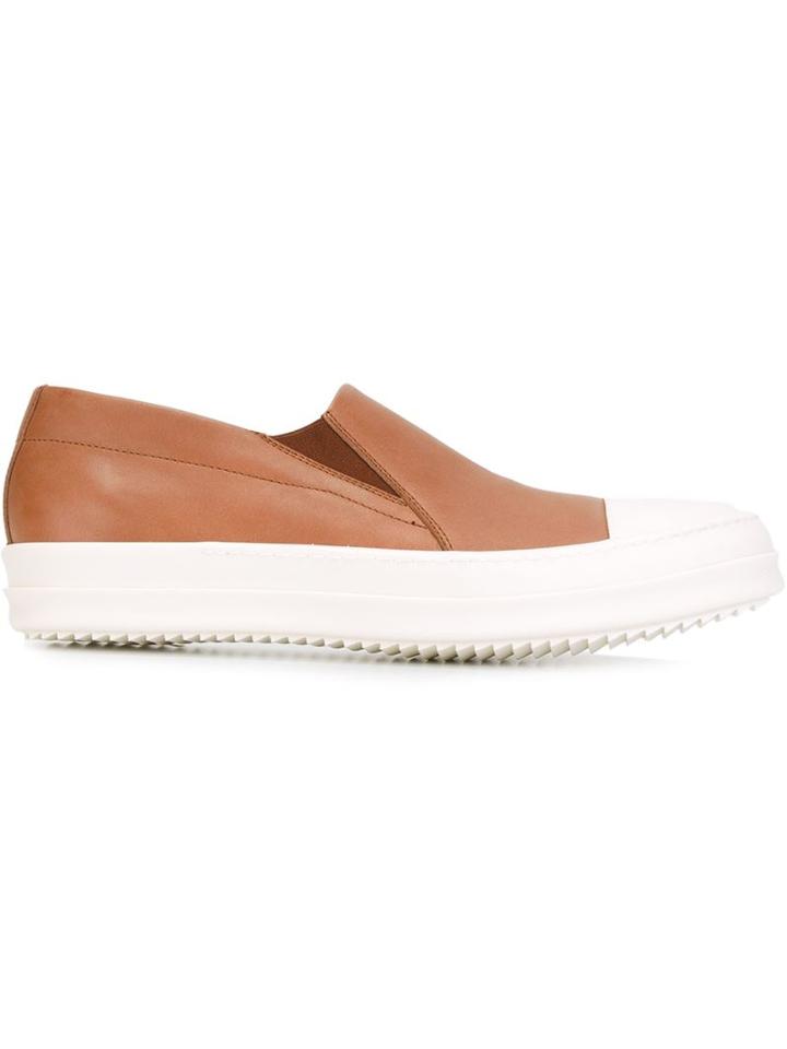 Rick Owens Boat Sneakers, Men's, Size: 40, Brown, Leather/rubber