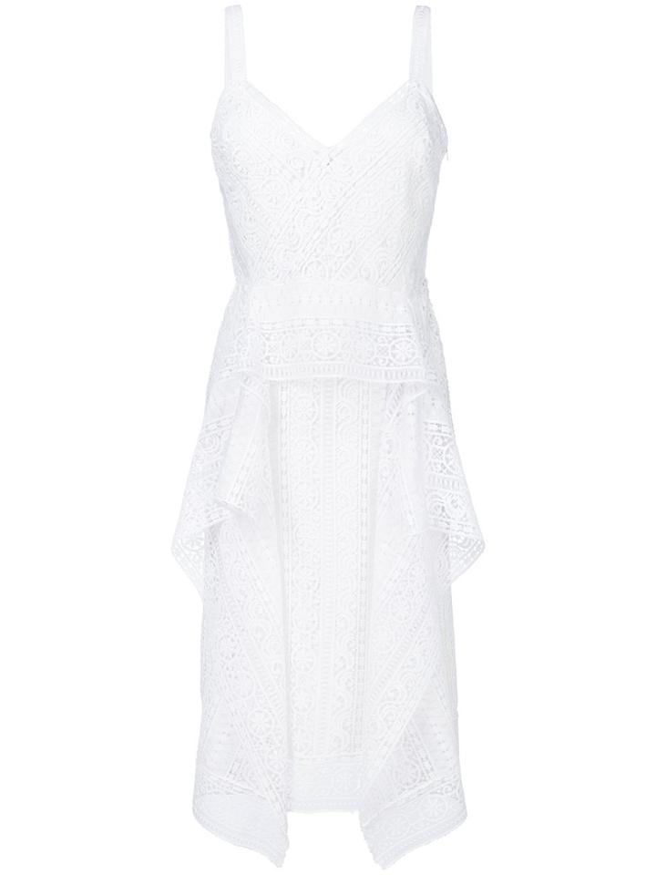 Alberta Ferretti Layered Crochet Dress - White