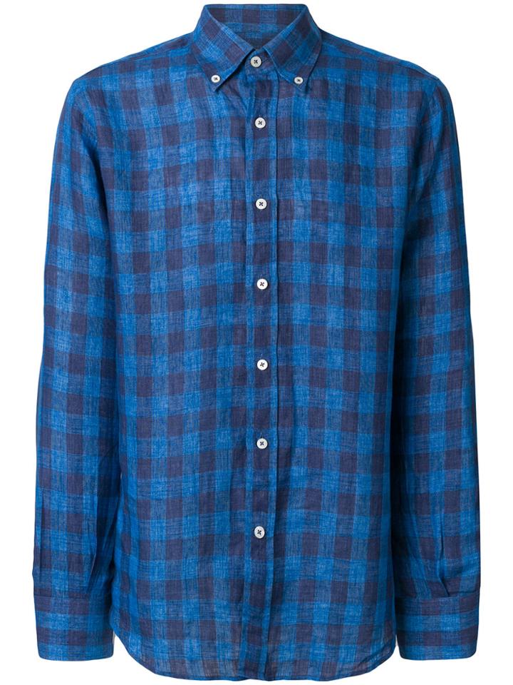 Canali Gingham Shirt - Blue