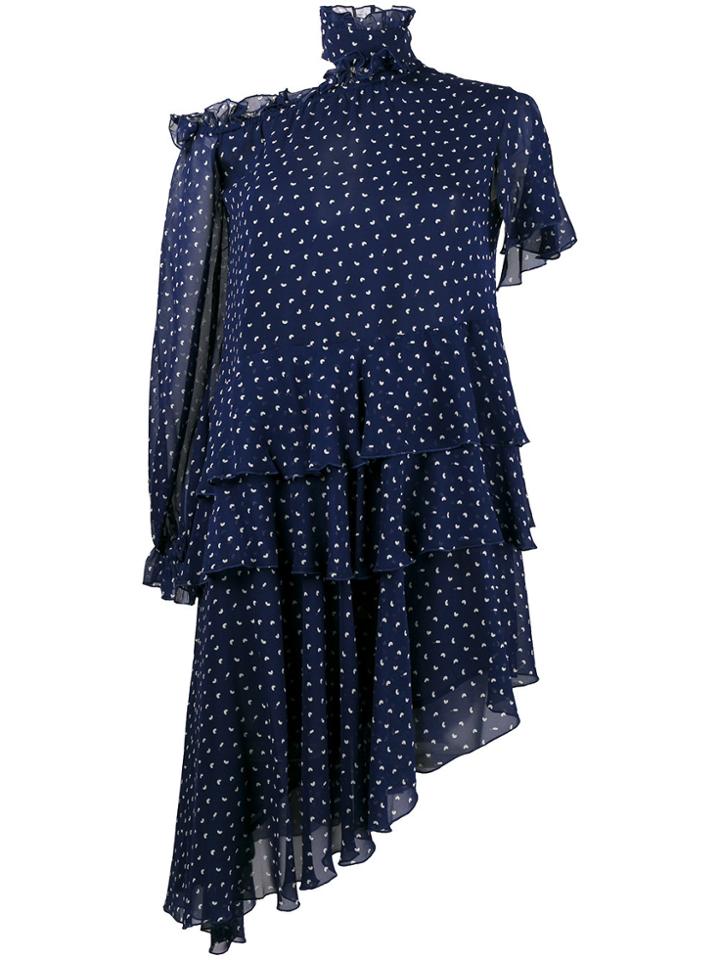 Sandy Liang Midol Asymmetrical Dress - Blue