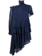 Sandy Liang Midol Asymmetrical Dress - Blue