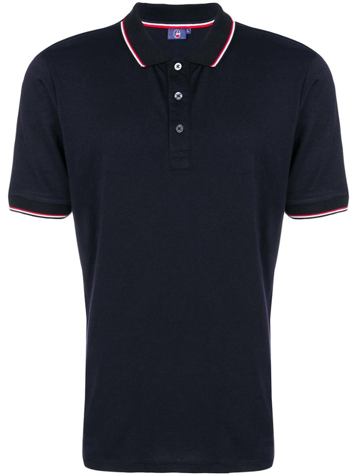 Fusalp Striped Rib Polo Shirt - Blue