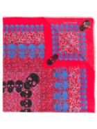 Zadig & Voltaire Skull Print Scarf - Red