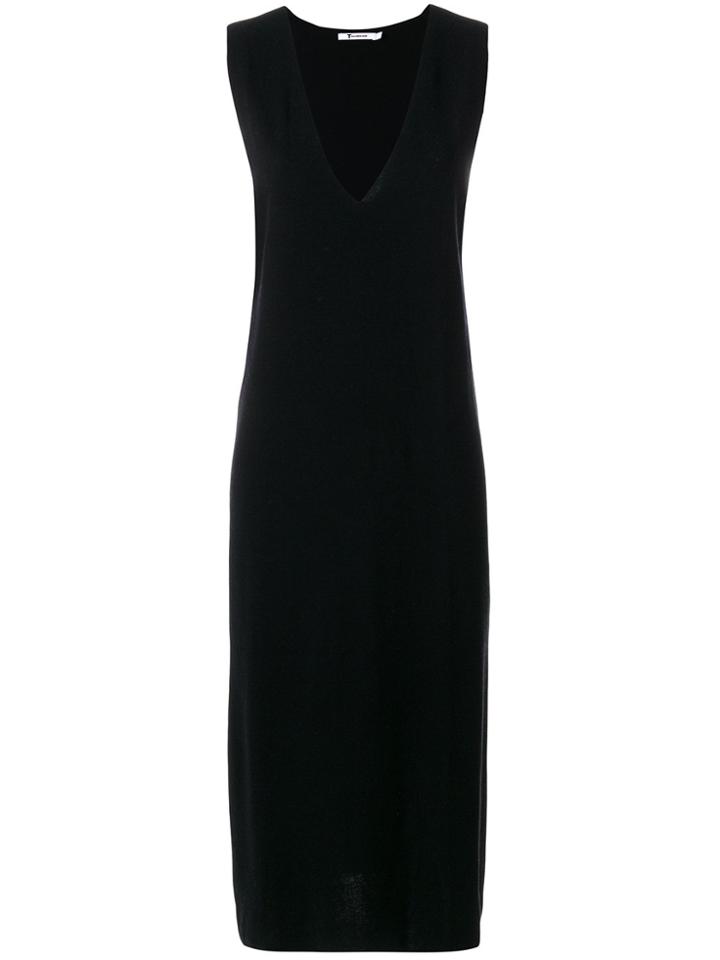 T By Alexander Wang Sleeveless V-neck Dress - Black