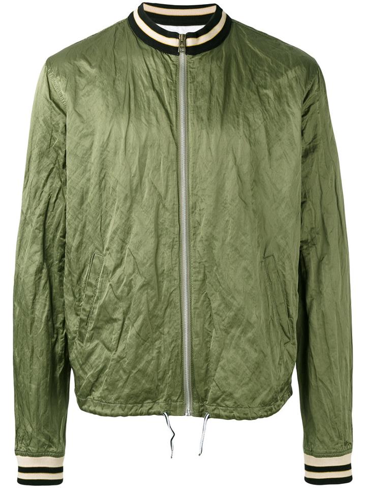 Vivienne Westwood Anglomania - Rear Logo Bomber Jacket - Men - Cotton/polyamide/metal - L, Green, Cotton/polyamide/metal