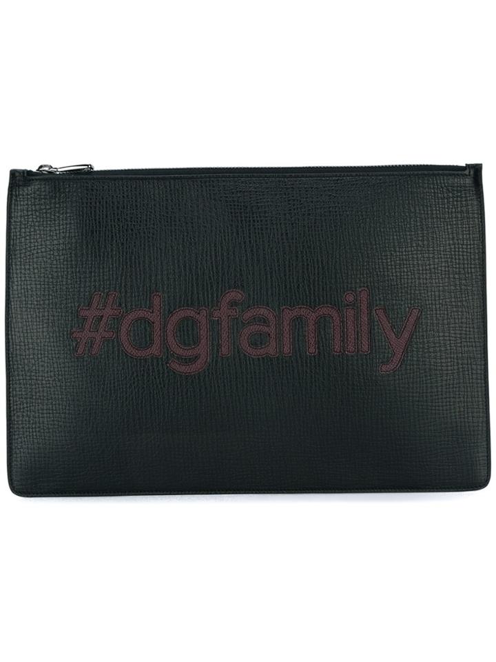 Dolce & Gabbana #dgfamily Patch Clutch - Black