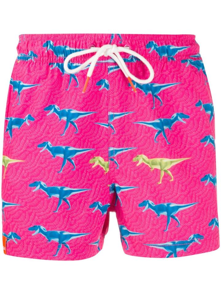 Sun 68 Dinosaur-print Swim Shorts - Pink