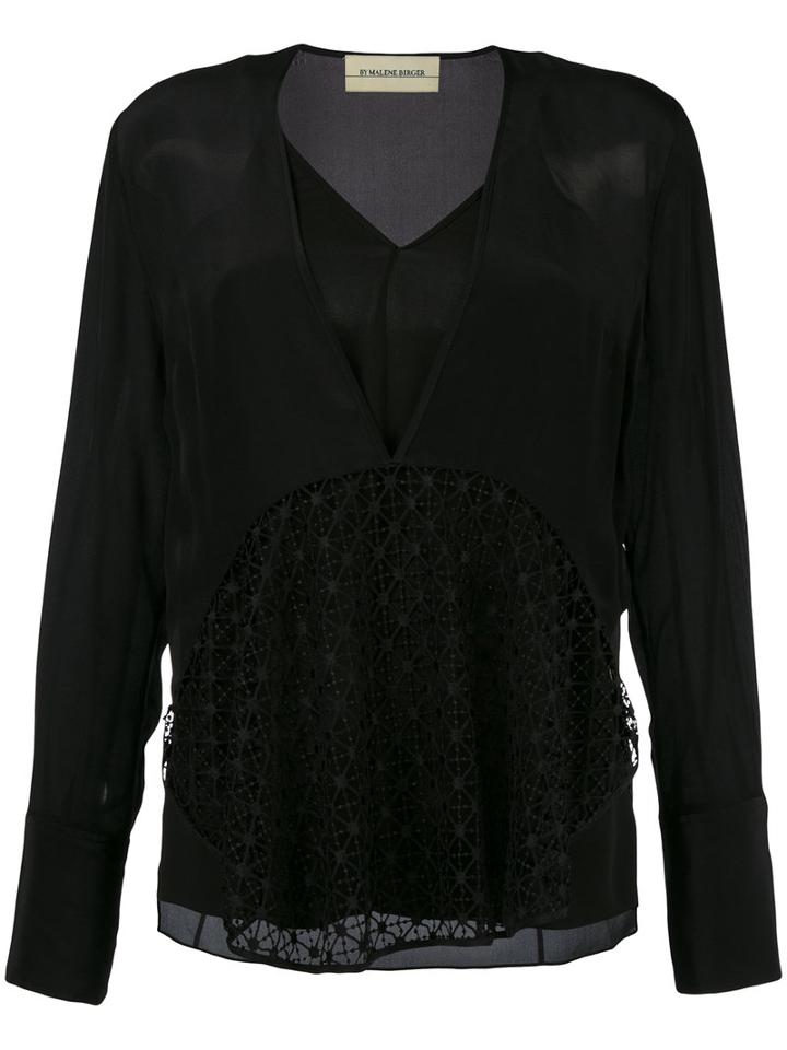 By Malene Birger 'divoska' Blouse, Women's, Size: 36, Black, Polyester/silk