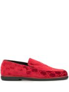 Gucci Pre-owned Gg Pattern Loafer Shoes - Red
